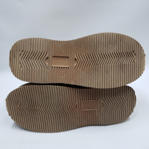 American Eagle Platform Ankle boots Lace Up Faux Suede Lined Size 8 Tan - Picture 6 of 14